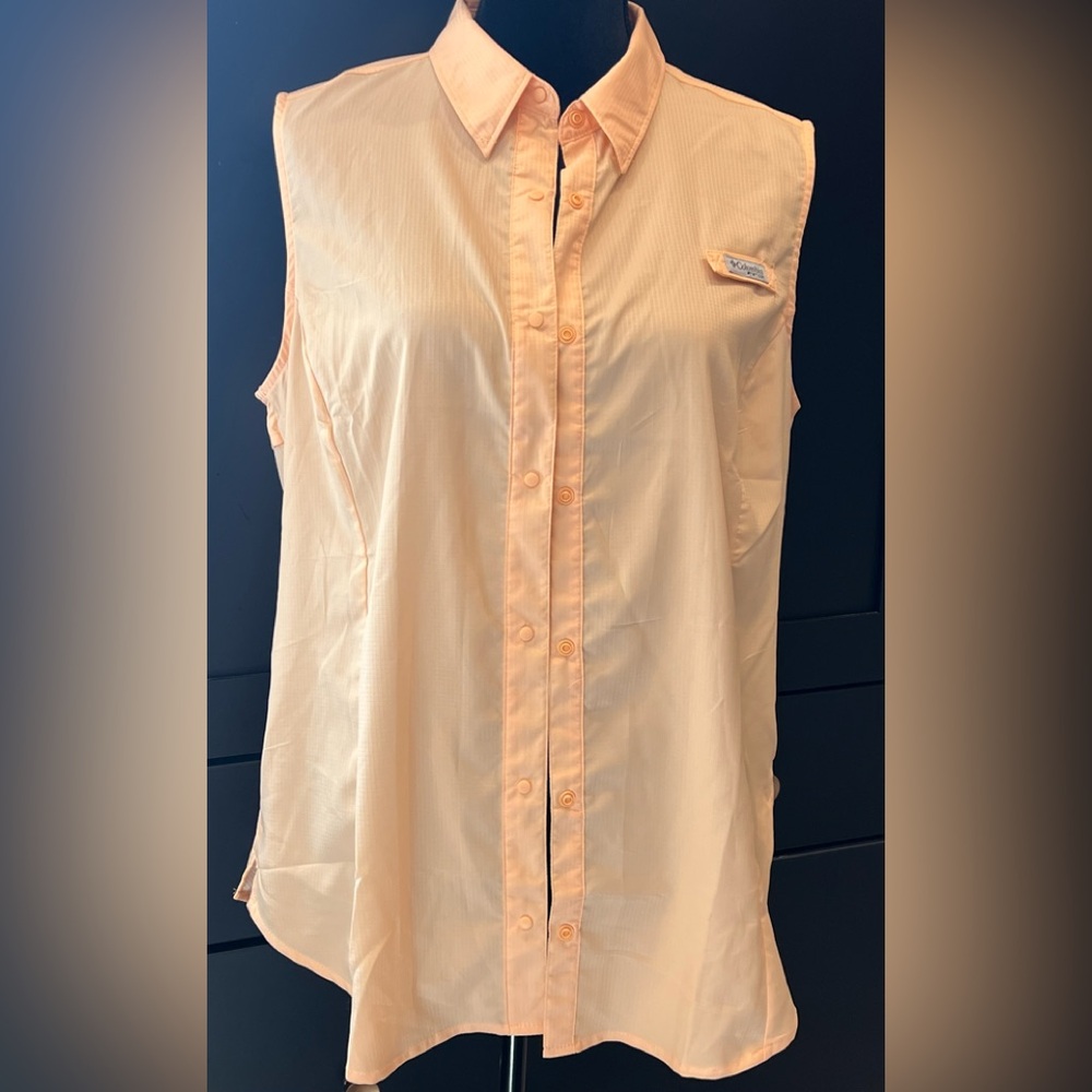 Columbia Light Peach Sleeveless Top XL